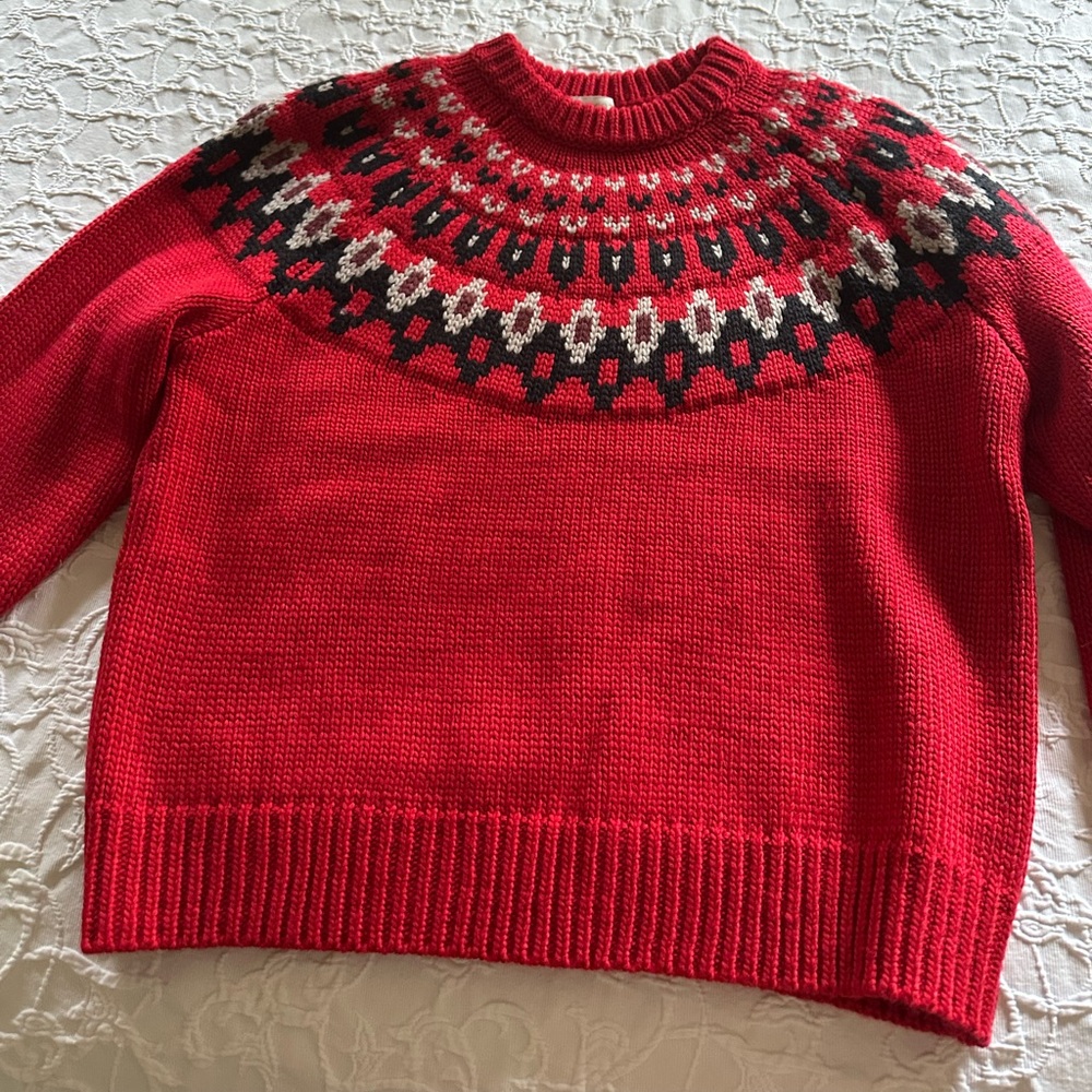 APRICOT Red and Black Patterned Women's Sweater